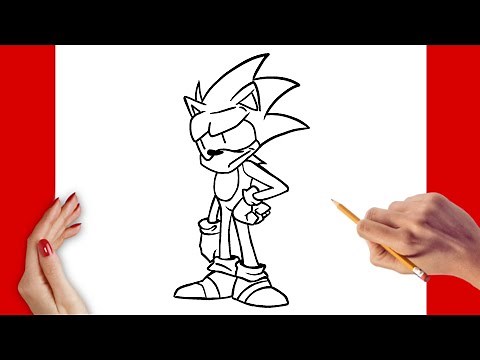 How To Draw Sonic | Friday Night Funkin : Secret Histories | FNF | Easy Step By Step