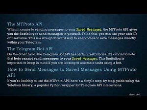 Sending Messages to Telegram's Saved Messages via the API: The Complete Guide