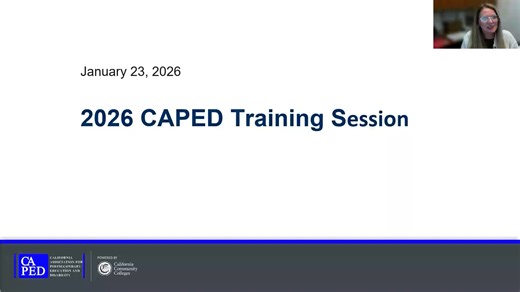 2026 January CAPED Training Session