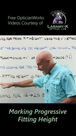 Laramy-K Optical Lab on Instagram: "Marking Progressive Fitting Height 2 #optician #optical #laramyk #opticianworks #opticiantraining abo abocertification"
