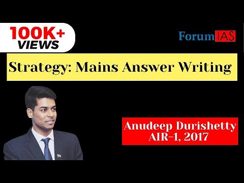Anudeep Durishetty (AIR - 1) | Strategy: Mains Answer Writing