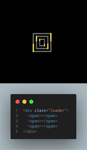 🔥 HTML Loading Animation in 23 Seconds | CSS & HTML Trick #Shorts