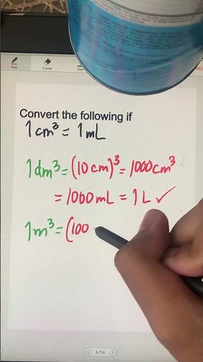 Converting cubic decimeters and cubic meters to liters | Math Rapper #shorts #volume