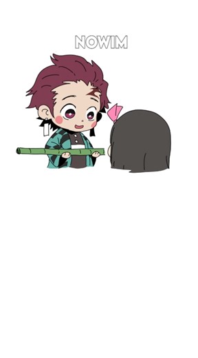 Nezuko con su Nuevo Bambu