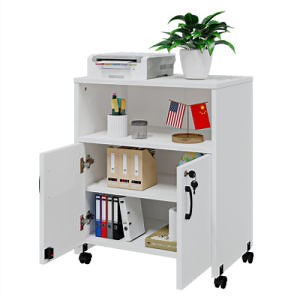 [Hot Item] Modern White Home Office File Storage Cabinet with Wheels 0078