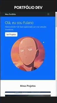 PORTFÓLIO DEV COM BOOTSTRAP #bootstrap