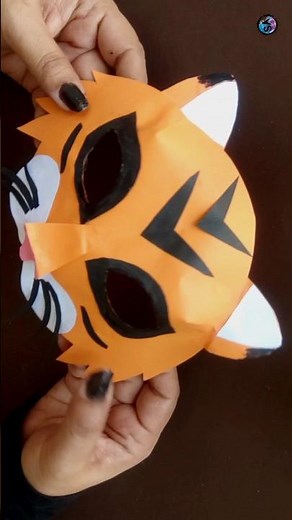 3D tiger mask | How to make a tiger mask using paper #shorts #diy #papermask #tiger