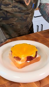 Smoked bologna sandwich