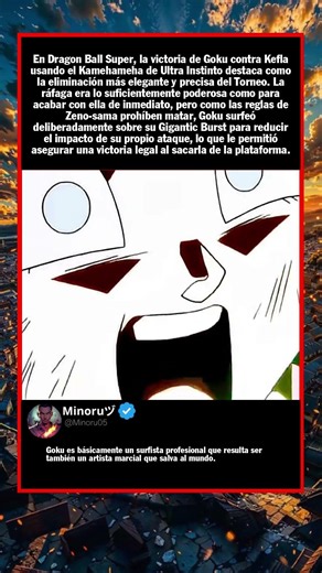 En Dragon Ball Super, la victoria de Goku contra Kefla usando el Kamehameha de U...