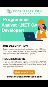 Programmer Analyst Job Opening Hiring now #job #opening #softwaredeveloper #hiringnow