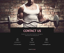 Sport club contacts - Html Code Example by Nicepage