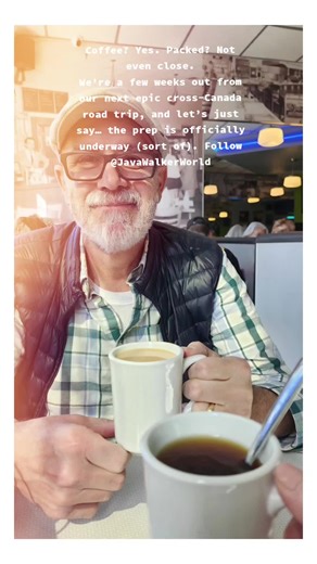 Coffee? Yes. Packed? Not even close. We’re a few weeks out from our next epic cross-Canada road trip, and let’s just say… the prep is officially underway (sort of). Molly’s ready. The van’s almost ready. We? Are still making lists and losing them. Stick around as we fumble through the fun — we’ll be posting sneak peeks, test drives, and a bit of behind-the-scenes mayhem as we count down to departure. Adventure (and more coffee) coming soon! #JavaWalkerWorld #CoffeeAndChaos #RoadTripPrep #VanLife