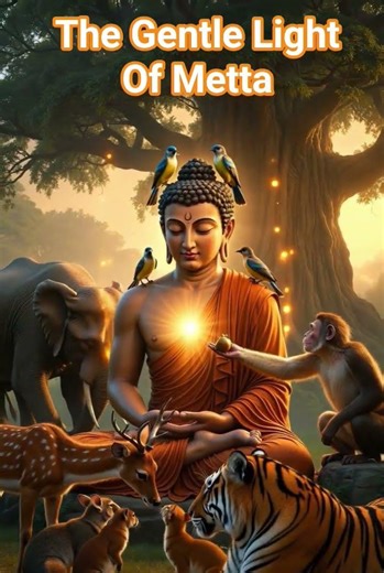 The Gentle Light of Metta” 🪷#buddha #lordbuddha #animation