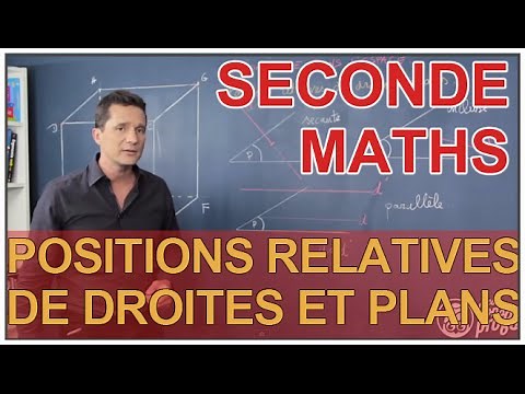 Relative positions of lines and planes - Second year maths - Les Bons Profs