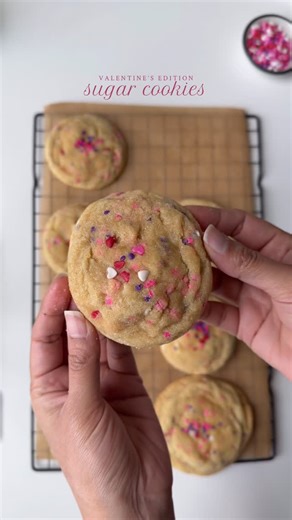 Iram Mansoor | Valentine’s edition sugar cookies 💞🍪 Ingredients 2 cup (240g) all purpose flour 1 tbsp corn starch 1/3 tsp salt 1/2 tsp baking soda 2... | Instagram