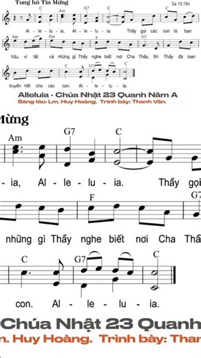 THTM - Chúa Nhật 23 Thường Niên Năm A - Alleluia | Lm. Huy Hoàng | Thanh Vân #dapca #thanhca