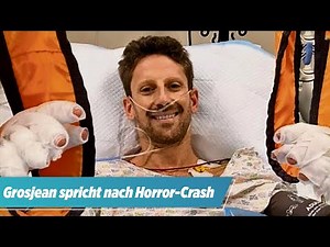 Feuer-Unfall in der Formel 1: Romain Grosjean meldet sich aus dem Krankenhaus