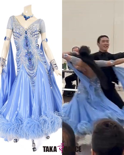 タカダンス【TAKADANCE】社交ダンス/BALLROOM on Instagram: "元世界チャンピオン アンナ・デミドヴァのドレスを タカダンススポンサー 五月女叡佳選手着用で 踊っていただきました💙 こちらのドレスはレンタル可能です お気軽にお問合せください #タカダンススポンサー #eikadressbytakadance #タカダンス #社交ダンス #スタンダードドレス #takadnace #ballroomdress #ballroomdancer"