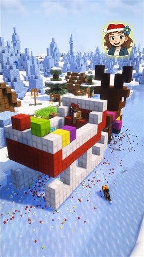 🎄❄️🛸New Year's transport 💙💛 #3oriana #minecraft #tutorial #shorts