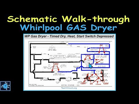 #74 - Whirlpool Amana GAS Dryer Schematic Walkthrough | Voltage Map & Troubleshooting Guide