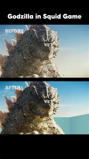 Godzilla in Squid Game (Before & After)