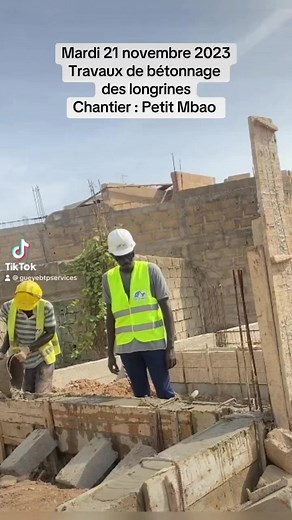 Mardi 21 novembre 2023Travaux de bétonnage des longrines Chantier : Petit Mbao https://bit.ly/titan-song https://www.breakingcopyright.com/credits/scott-buckley-titan #gueyebtpservices #chantierencours | Gueye BTP Services | Facebook