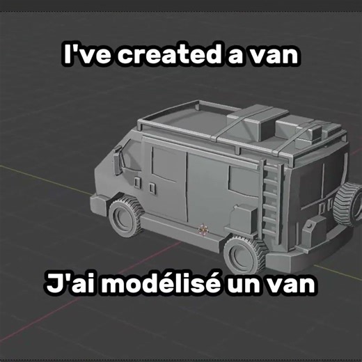 Van model in blender #gaming