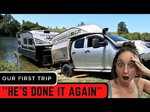 OFF-ROAD CARAVAN BOGGED IN A RIVER. Brand new VACATIONER caravan on it's FIRST trip. DO WE GET OUT?