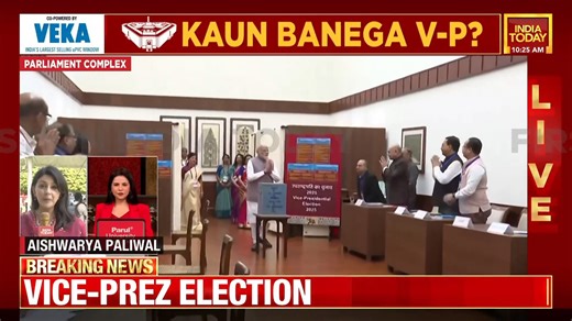 1.9K views · 27 reactions | Prime Minister Narendra Modi was the first one to cast vote as polling in the Vice-Presidential election began at 10 am. Aishwarya Paliwal with more details #VicePresidentialElection2025 #VicePresidentialElection Preeti Choudhry | India Today | Facebook