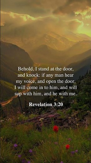 Jesus is at the door. - Revelation 3:20