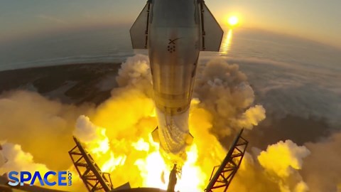 Watch amazing views of how SpaceX's Starship 25 and Super Heavy Booster 9 liftoff and separation