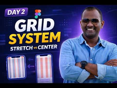 Figma Grid System Explained | Stretch vs Center Layout (Day 2)