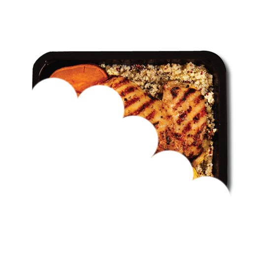 Fall menu drop!  Our organic chicken breast is sous-vide then finished on the grill for that perfect char, then served over fluffy organic tri-color quinoa and jumbo Garnet yams and grilled squash. ️ Comfort season just got healthier.  Order now at MealPro.com | MealPro | Facebook