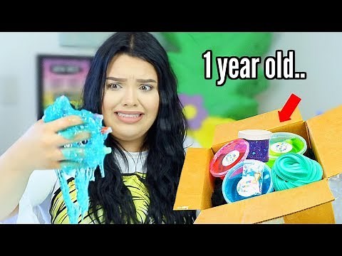 unboxing a 1 Year old Slime Package...