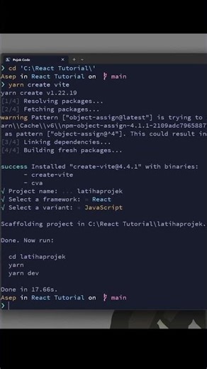 CREATE REACT PROJEK DENGAN VITE #pojokcode #reactjs #javascript #react