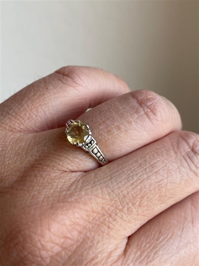 Genuine Citrine Sterling Silver Ring, Size 5.5 - Etsy