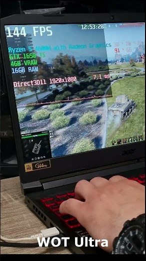 🔥 World of Tanks on Acer Nitro 5 (Ryzen 5 4600H + GTX 1650Ti) | WoT Gameplay Test 2025