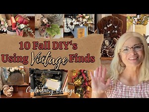 Fall DIY Decor Using Thrifted and Vintage Finds/Cozy Rustic Fall Decor
