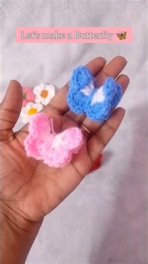 Crochet cute 🥰 Butterfly🦋 #crochet telugu shorts #crochet for beginners తెలుగులో
