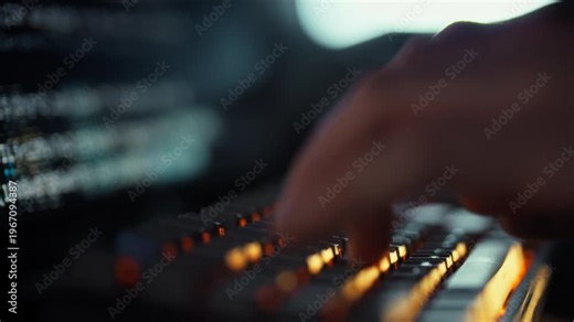 An IT engineer rapidly types complex algorithm codes computer keyboard, enhancing artificial intelligence model displayed screen, utilizing cutting-edge technology automation science to refine system