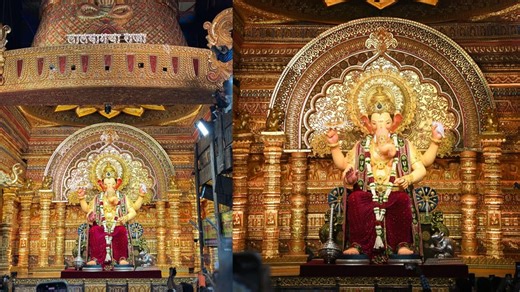 Lalbaugcha Raja Ganpati LIVE Streaming Today On Ganesh Chaturthi 2025: Majestic Darshan Of Bappa Is Here!