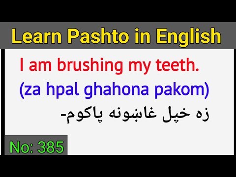 Learn Pashto in English lesson No 385 | learn Pashto language | Pashto learning in English