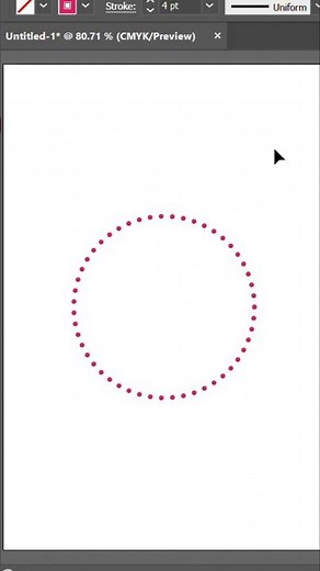 Quick Tip: Easy Dotted Line Trick in Adobe Illustrator #illustratortips #foryou #shorts #adobe