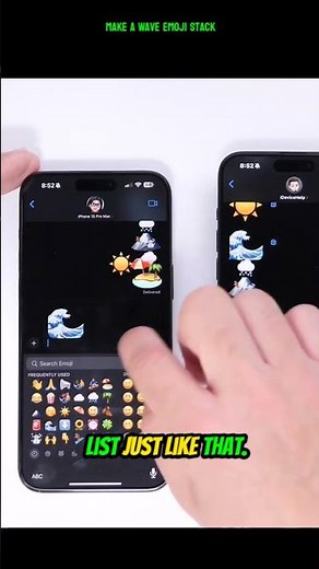 Make a wave Emoji stack.... #iphoneworld #EmojiWave #CreativeMessaging #TrendingTutorial