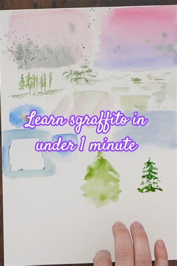 Watercolor Technique - Sgraffito #art #watercolor #watercolortechniques