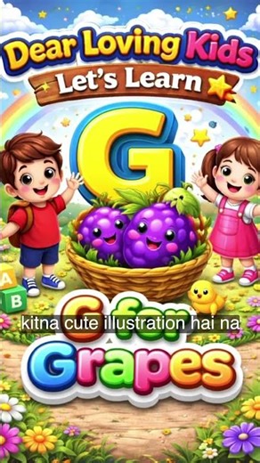 G for Grapes 🍇 | ABC Learning for Kids | Fun Alphabet Shorts