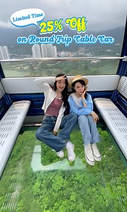 【🚠Ngong Ping 360 Cable Car | Summer Limited-Time 25% Off Offer☀️】 This summer, 🎫enjoy Ngong Ping 360 cable car 25% off a round-trip ticket — one way in the Crystal Cabin, which allows you to marvel at epic vistas right beneath your feet, and return in the Standard Cabin. Discover a different side of Hong Kong beyond the bustling city, enjoying stunning views of Lantau Island🏞 and iconic sights like the Big Buddha from above🩵. Time to make some awesome memories📸! 🎫 Summer Limited-Time 25% O