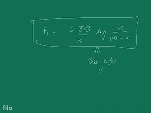 For a first-order reaction, the ratio of time for 99.9% of the ... | Filo