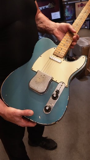 Taking a trip back in time with this 1957 Tele! 🎸 Original parts, some Fender TLC, and a touch of Lake Placid blue magic. ✨ It's #TeleTuesday and this beauty’s got stories to tell. 🔥 #VintageVibes #GuitarGoals #57Tele #FenderLove #Telecaster | Bizarre Guitar