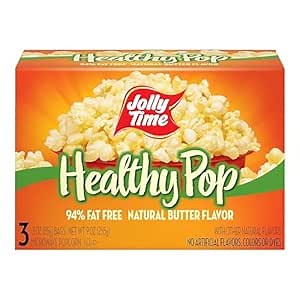 Jolly Time Healthy Pop Butter Flavor Popcorn, 3.2 Oz, 3 Ct